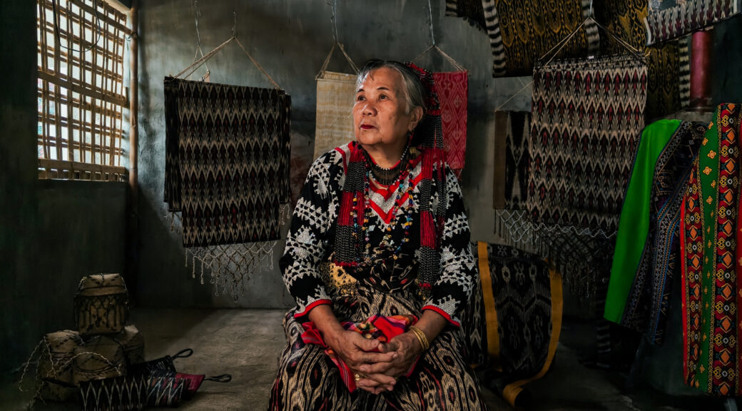 Sebulan Dulay, a revered Tnalak weaver and the daughter-in-law of the late Lang Dulay. Shot on OPPO Reno14 Pro with AI Flash Photography