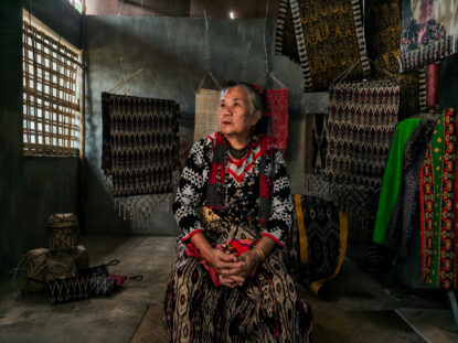 Sebulan Dulay, a revered Tnalak weaver and the daughter-in-law of the late Lang Dulay. Shot on OPPO Reno14 Pro with AI Flash Photography