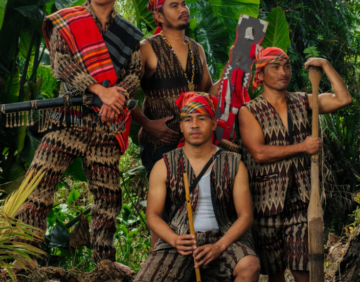 Tboli men dressed in traditional attire, standing proudly as guardians of their land and culture. Shot on OPPO Reno14 Pro with 3.5x Telephoto